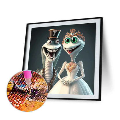 Wedding Animal - Snake - Full Round Drill Diamond Painting 30*30CM