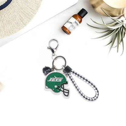 DIY Diamond Painting Keychains Kit New York Jets Badge