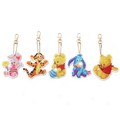 DIY Diamond Painting Keychains Kit 5Pcs Winnie The Pooh And Tigger