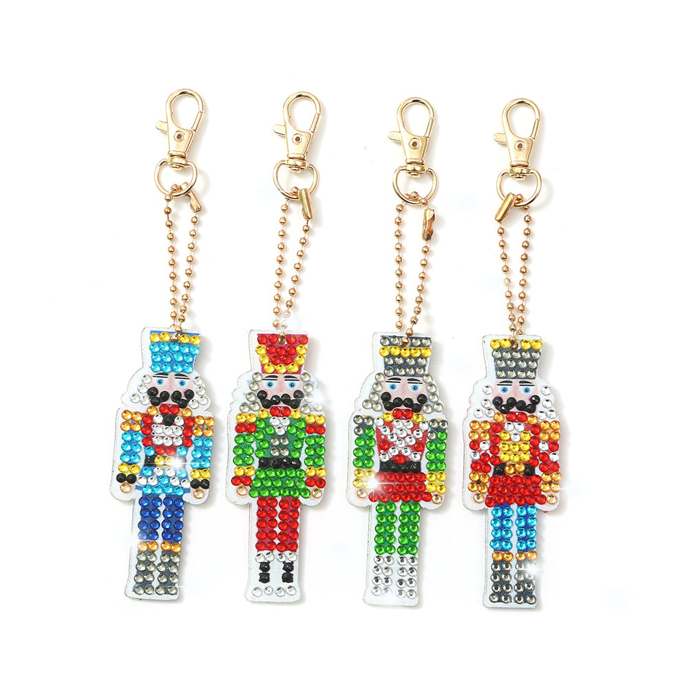 DIY Diamond Painting Keychains Kit 4Pcs Nutcracker