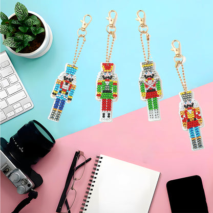 DIY Diamond Painting Keychains Kit 4Pcs Nutcracker