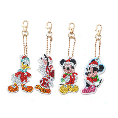 DIY Diamond Painting Keychains Kit 4Pcs Disney Cartoon Characters