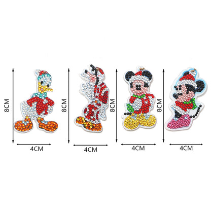 DIY Diamond Painting Keychains Kit 4Pcs Disney Cartoon Characters