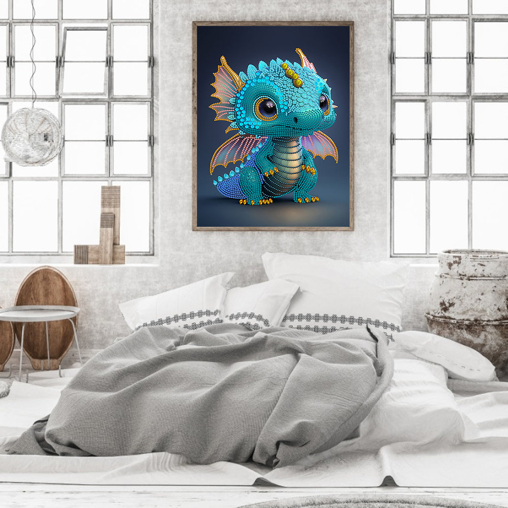 Little Dragon - Special Shaped Drill Diamond Painting 30*40CM