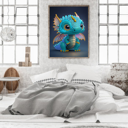 Little Dragon - Special Shaped Drill Diamond Painting 30*40CM