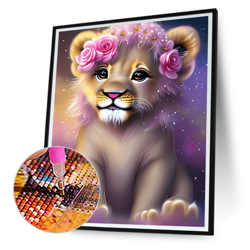 Little Lion - Full Round Drill Diamond Painting 30*40CM