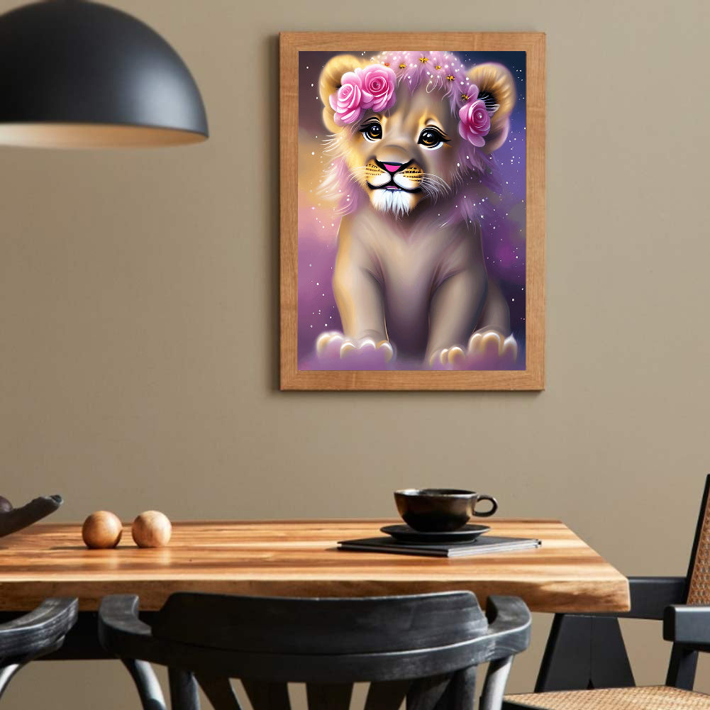 Little Lion - Full Round Drill Diamond Painting 30*40CM
