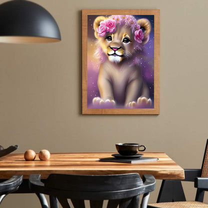 Little Lion - Full Round Drill Diamond Painting 30*40CM