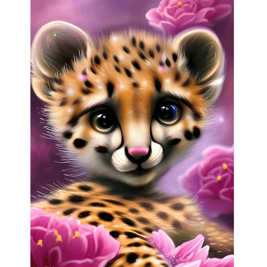 Little Leopard - Full Round Drill Diamond Painting 30*40CM