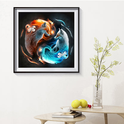 Tai Chi Fox Painting - Full Round Drill Diamond Painting 30*30CM