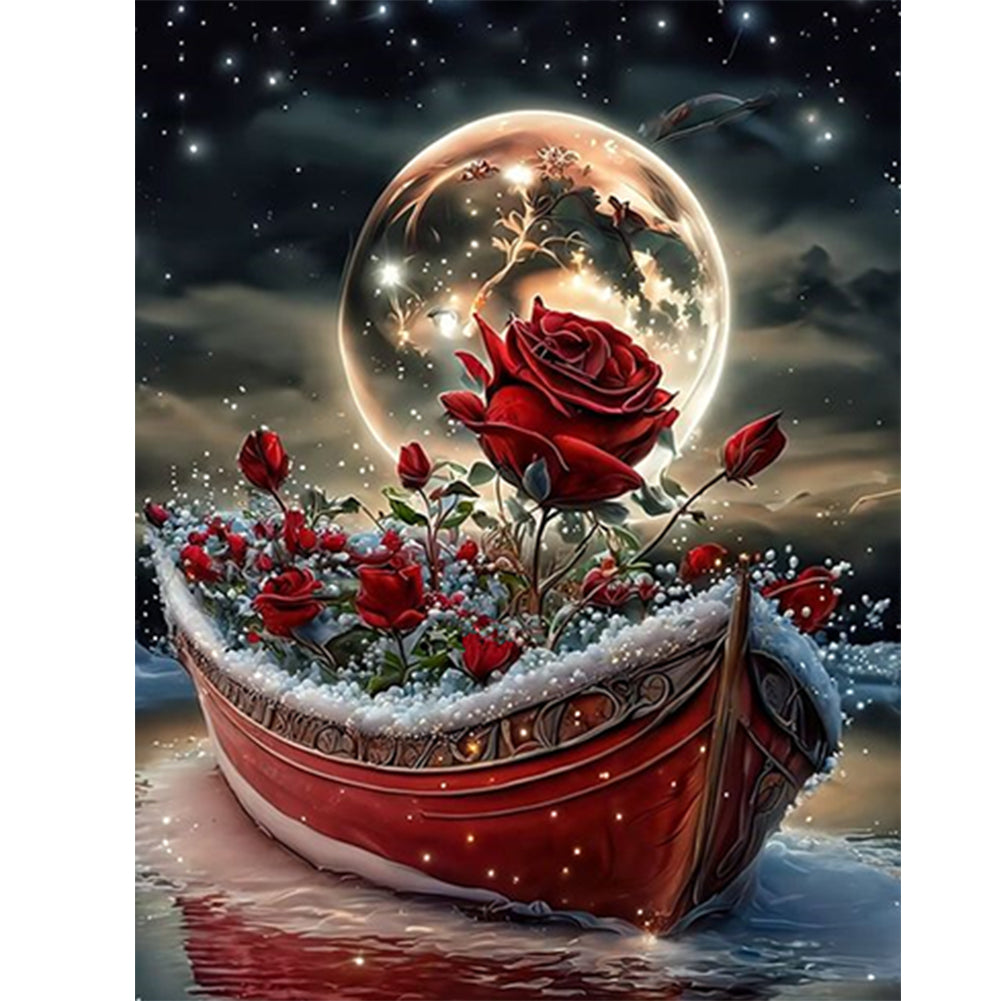 Dream Moon Ferry - Full Round Drill Diamond Painting 30*40CM