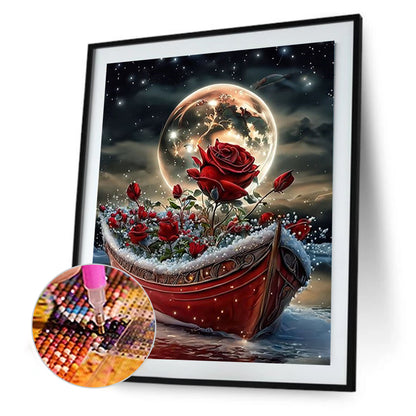 Dream Moon Ferry - Full Round Drill Diamond Painting 30*40CM