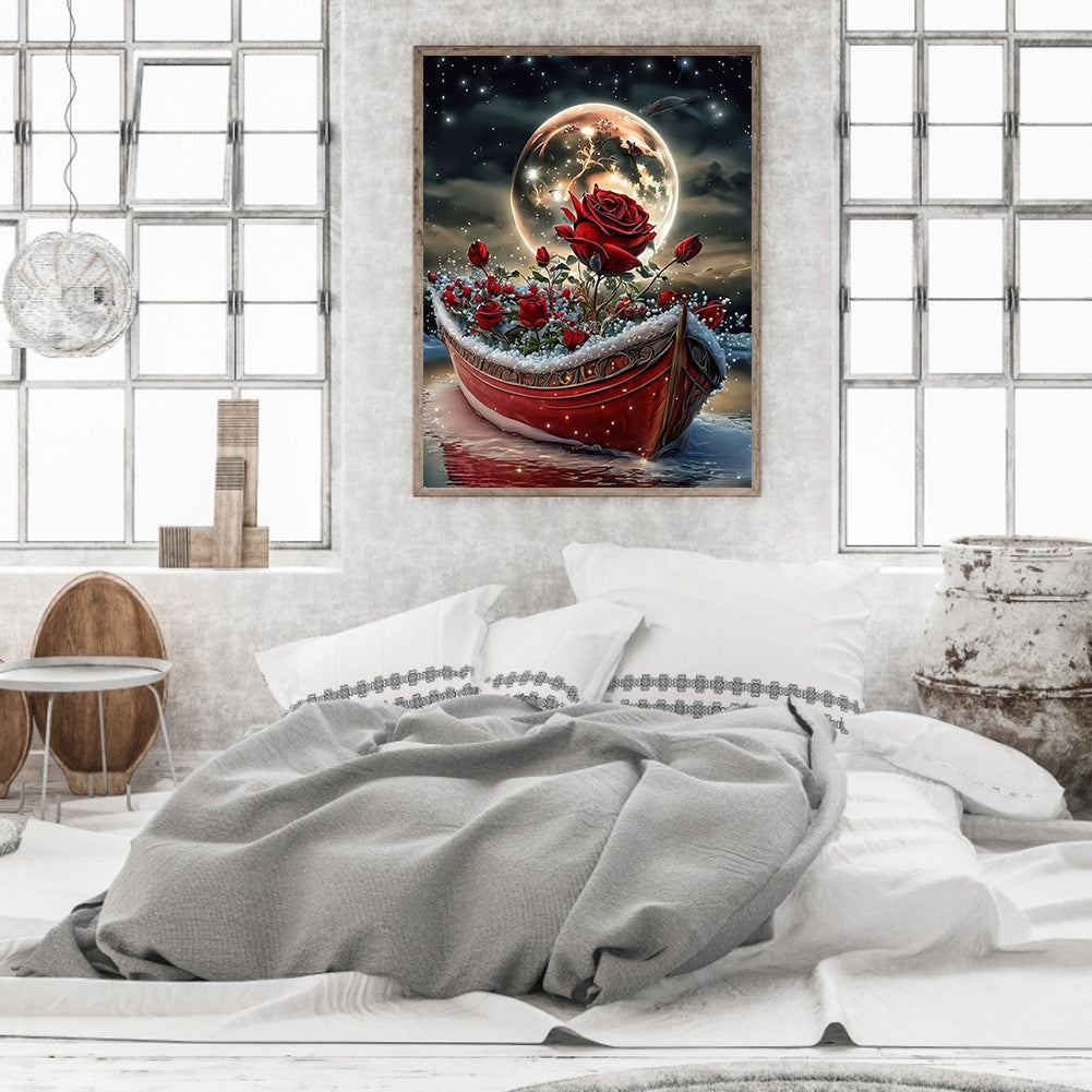 Dream Moon Ferry - Full Round Drill Diamond Painting 30*40CM