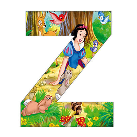 Snow White Letter Z - Full Round Drill Diamond Painting 30*30CM