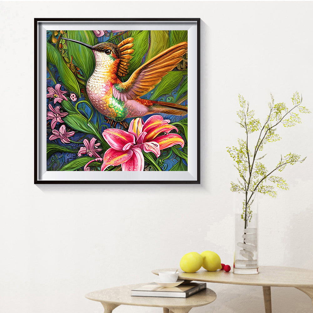 Hummingbird - Full Round Drill Diamond Painting 30*30CM