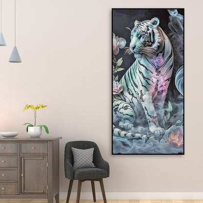 White Tiger - Full Round Drill Diamond Painting 40*70CM
