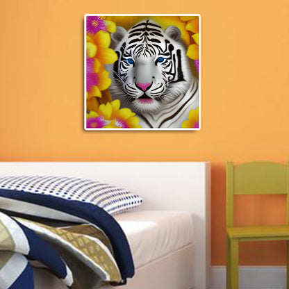 White Tiger - Full Round Drill Diamond Painting 30*30CM