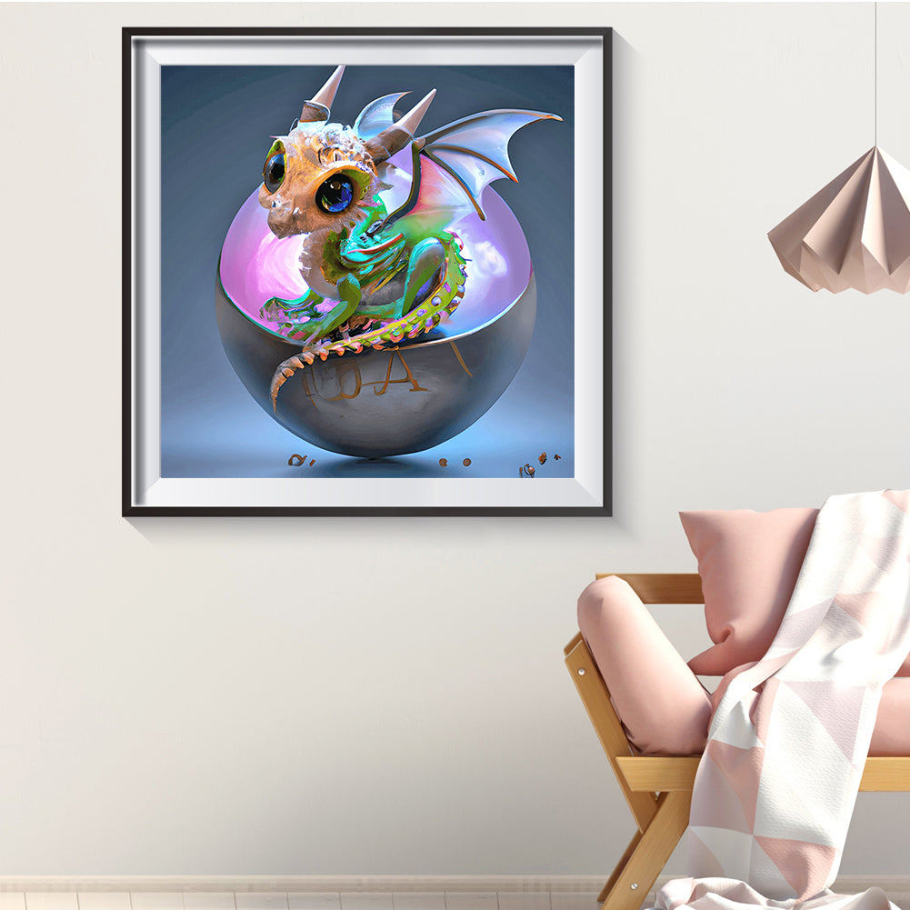 Guardian Planet Little Pterosaur - Full Round Drill Diamond Painting 30*30CM