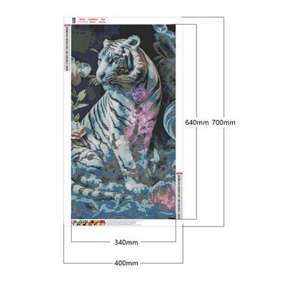 White Tiger - Full Square Drill Diamond Painting 40*70CM