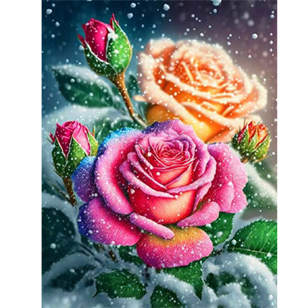 Smoke Rose - Full Round Drill Diamond Painting 30*40CM