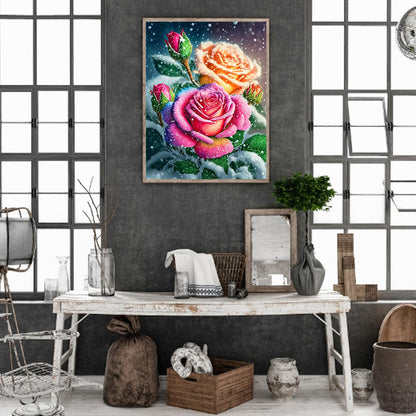 Smoke Rose - Full Round Drill Diamond Painting 30*40CM