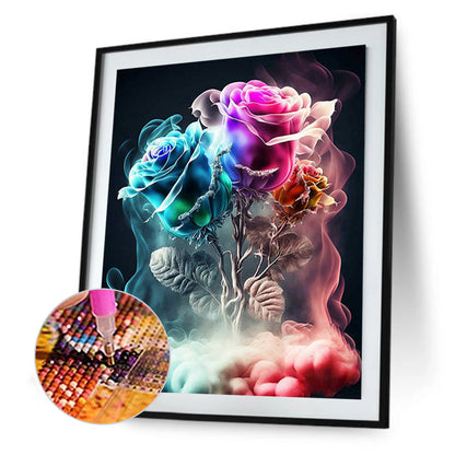 Smoke Rose - Full Round Drill Diamond Painting 30*40CM