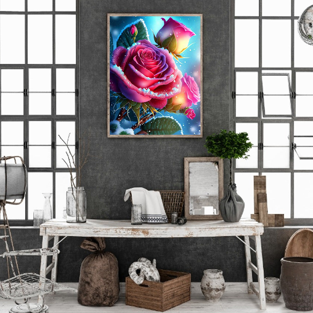 Smoke Rose - Full Round Drill Diamond Painting 30*40CM