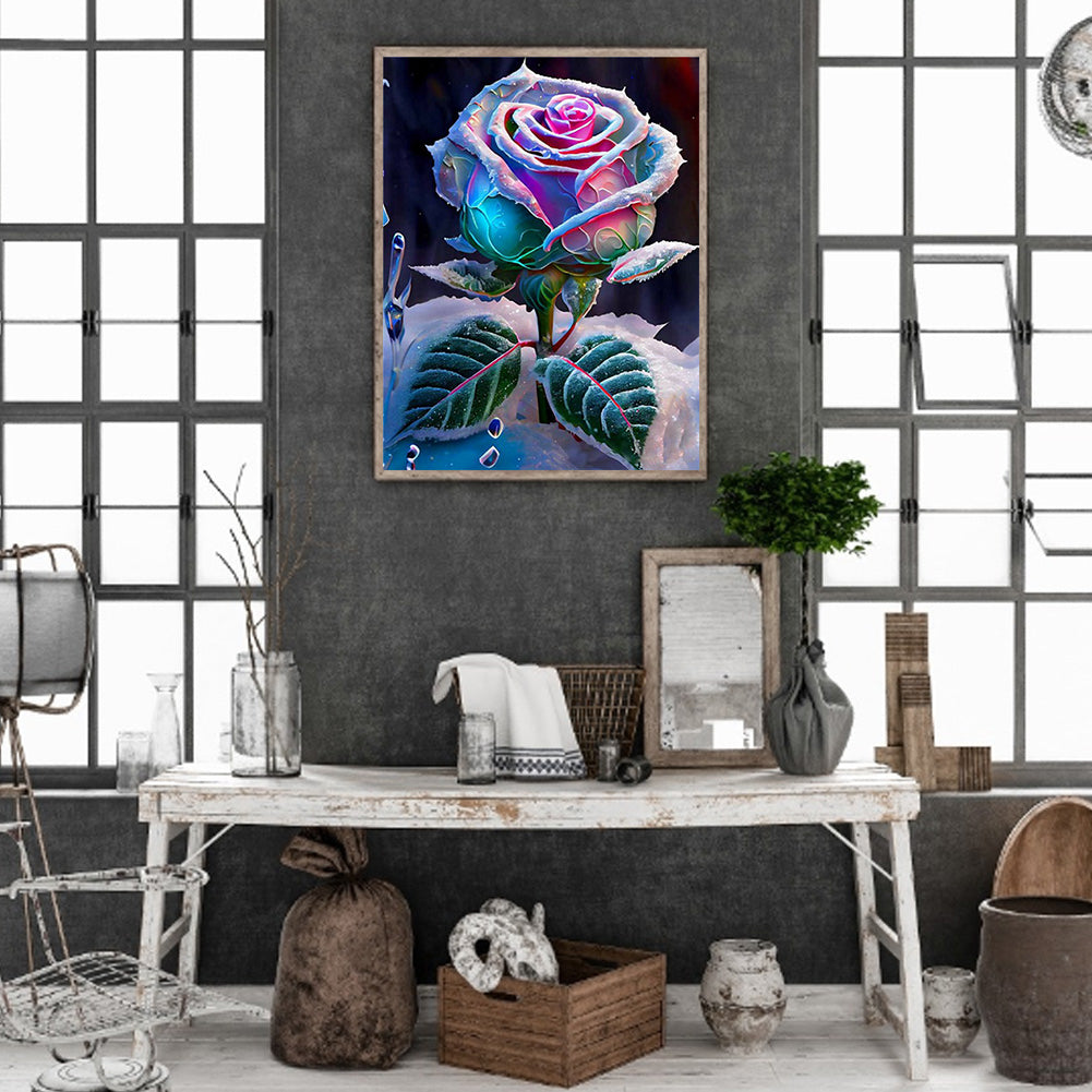 Smoke Rose - Full Round Drill Diamond Painting 30*40CM