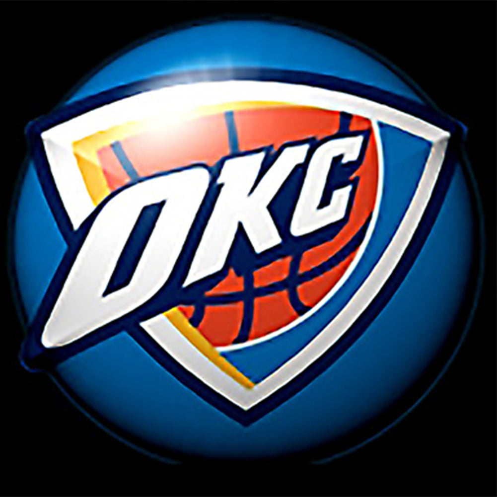 Oklahoma City Thunder Basketball Team - Full Round Drill Diamond Painting 30*30CM
