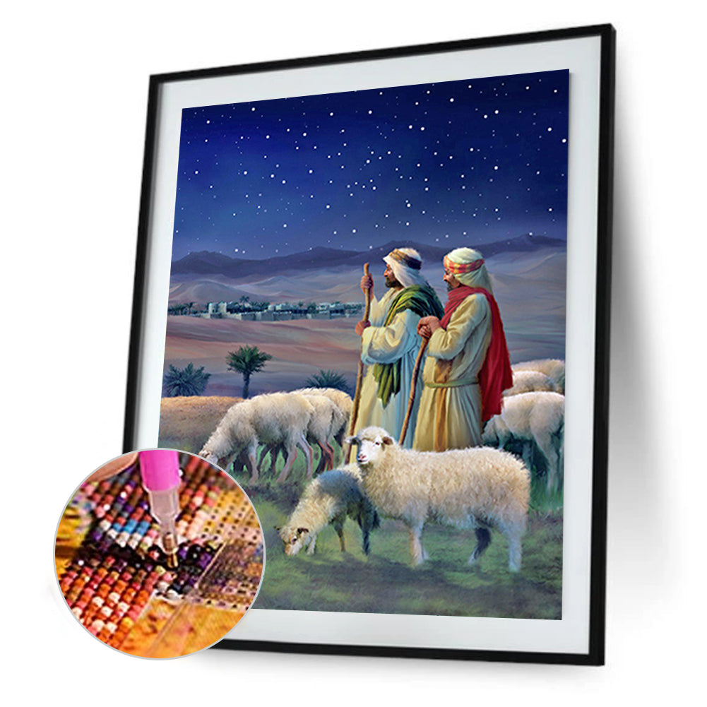 Shepherd - Full Round Drill Diamond Painting 30*40CM