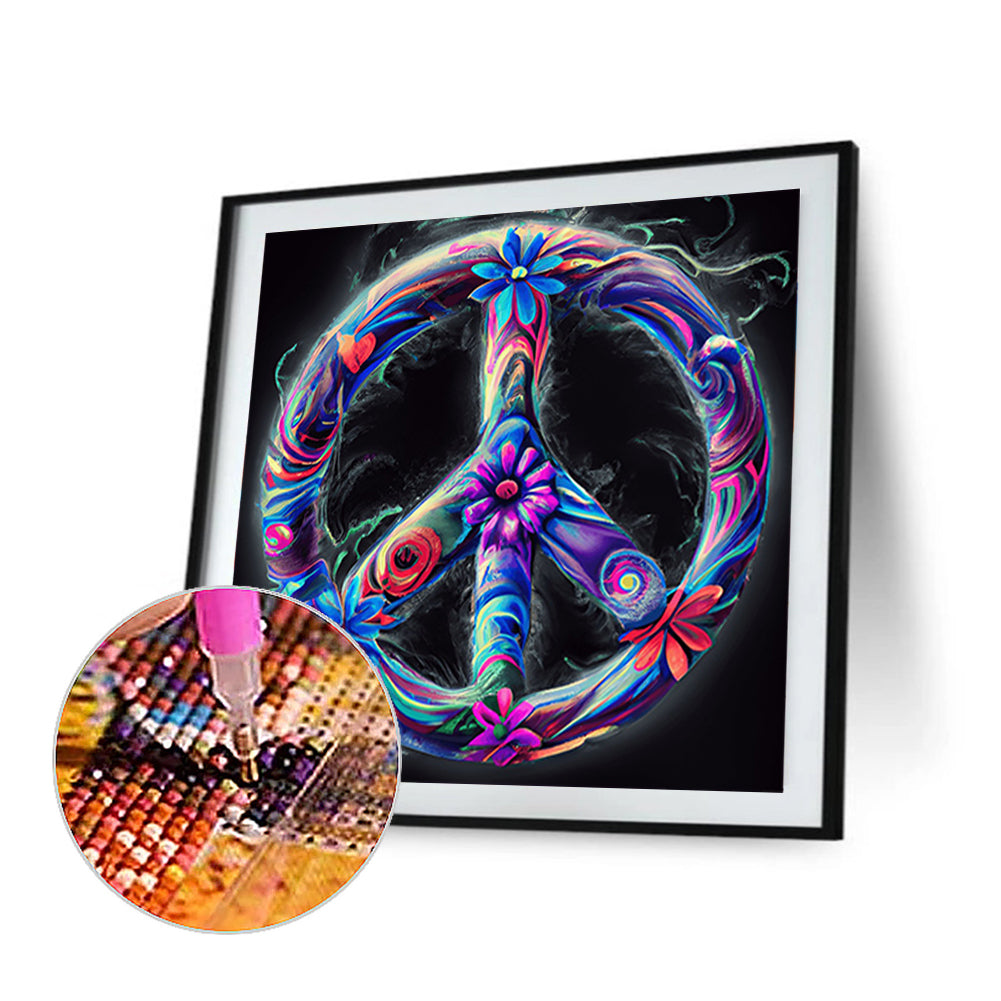 Peace Sign - Full Round Drill Diamond Painting 30*30CM