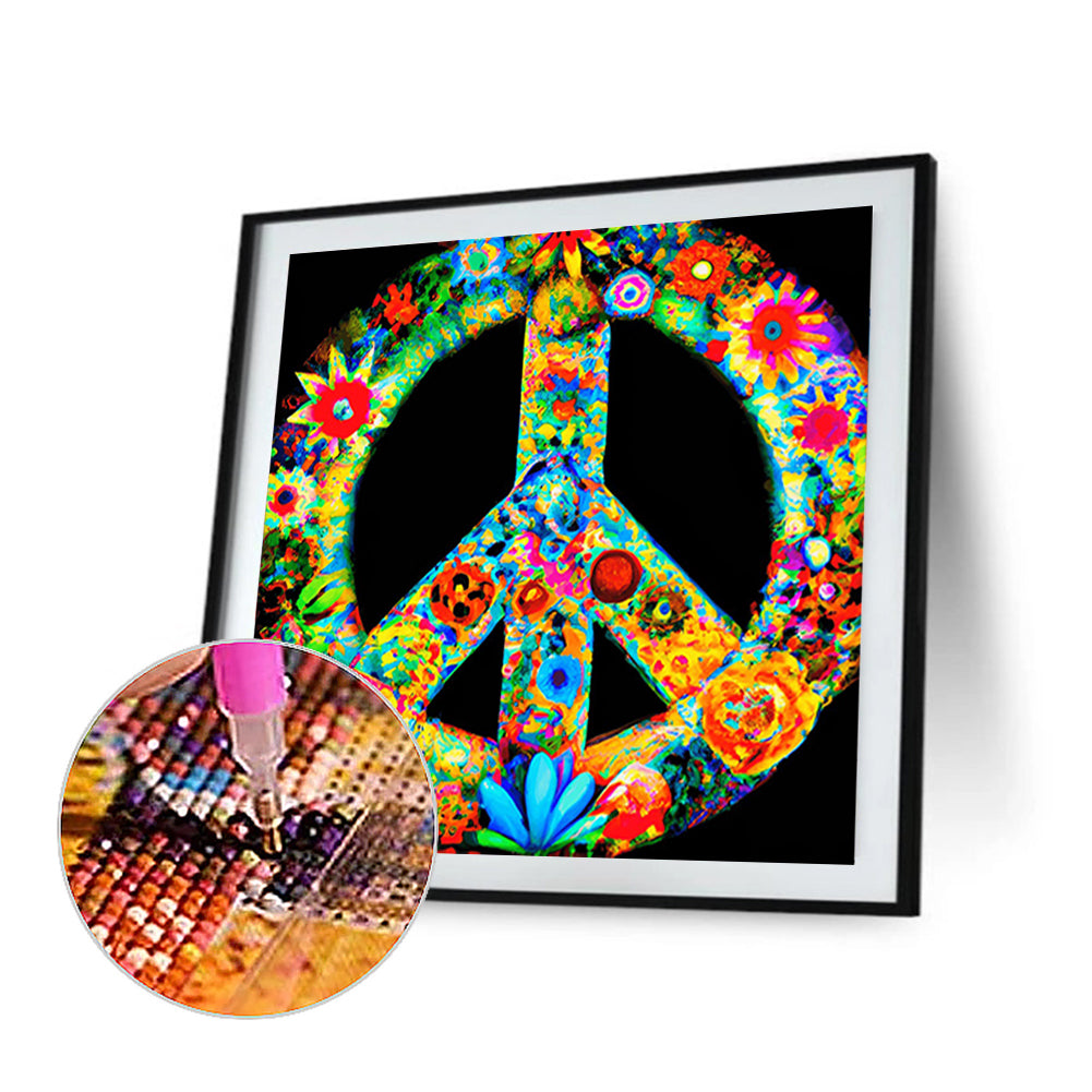 Peace Sign - Full Round Drill Diamond Painting 30*30CM