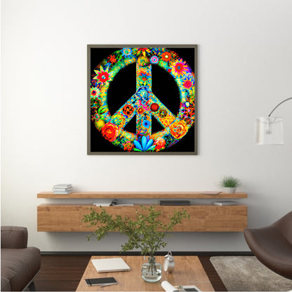 Peace Sign - Full Round Drill Diamond Painting 30*30CM