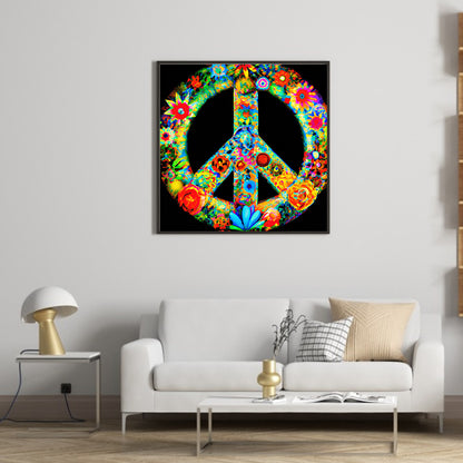 Peace Sign - Full Round Drill Diamond Painting 30*30CM