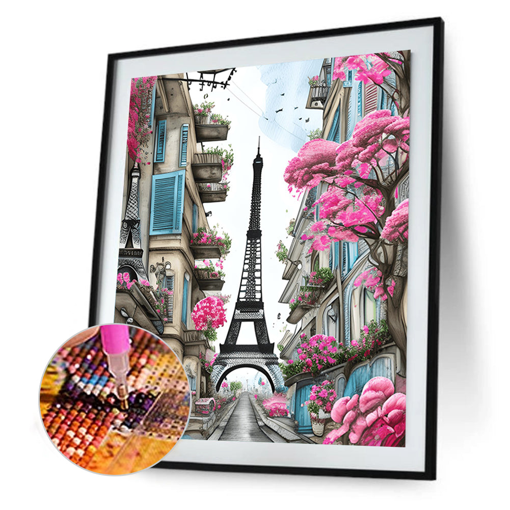 Eiffel Tower - Full Round Drill Diamond Painting 40*50CM