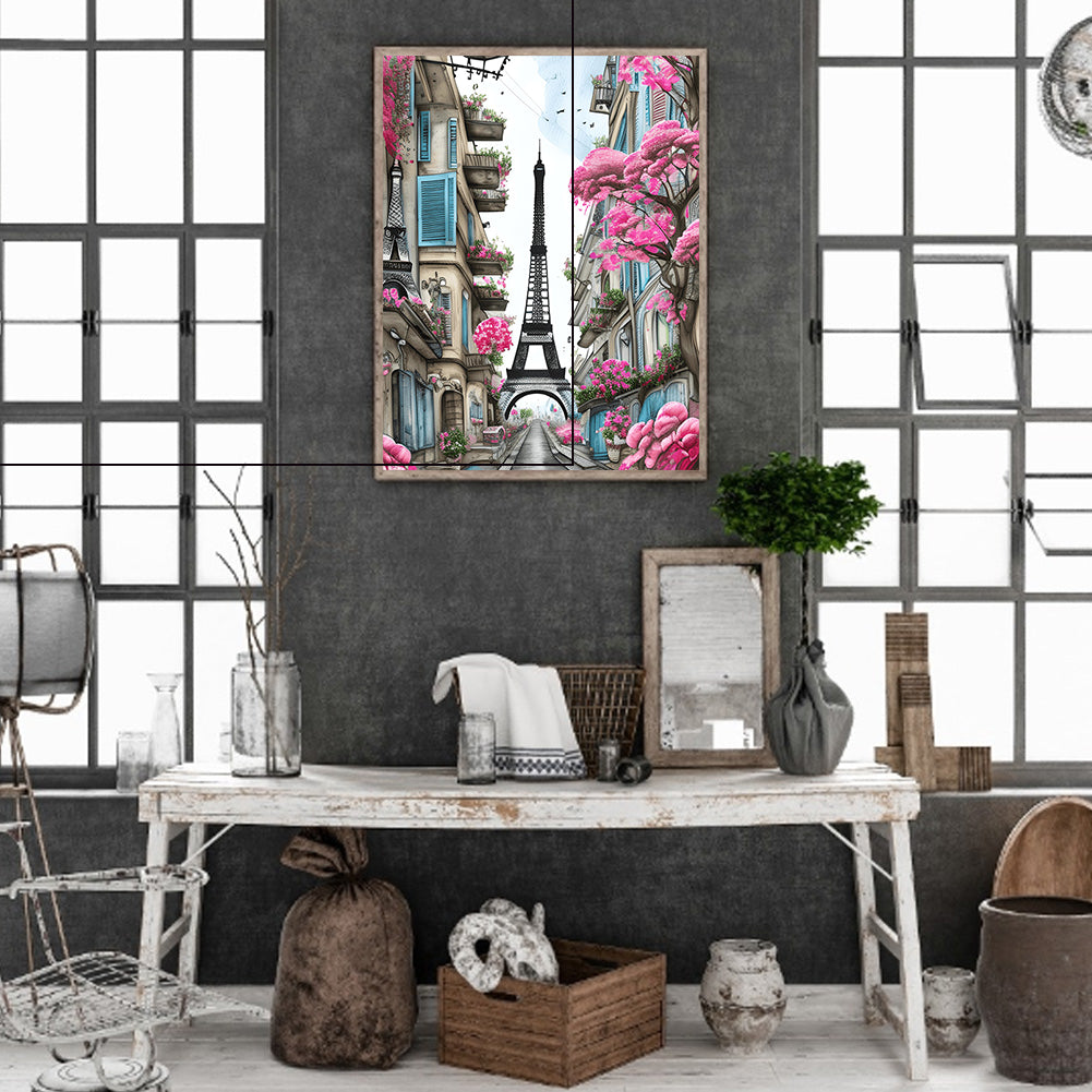 Eiffel Tower - Full Round Drill Diamond Painting 40*50CM