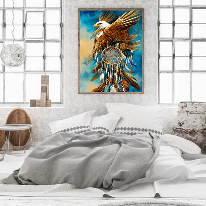 Eagle Dream Catcher - Full Round Drill Diamond Painting 30*40CM