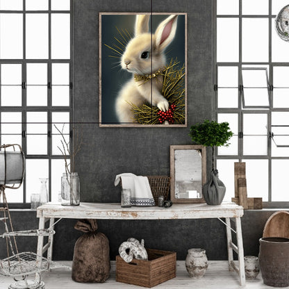 Rabbit - Full Round Drill Diamond Painting 30*40CM