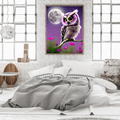 Owl - Full Round Drill Diamond Painting 30*40CM