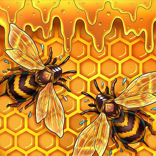 Bee - Full Round Drill Diamond Painting 35*35CM