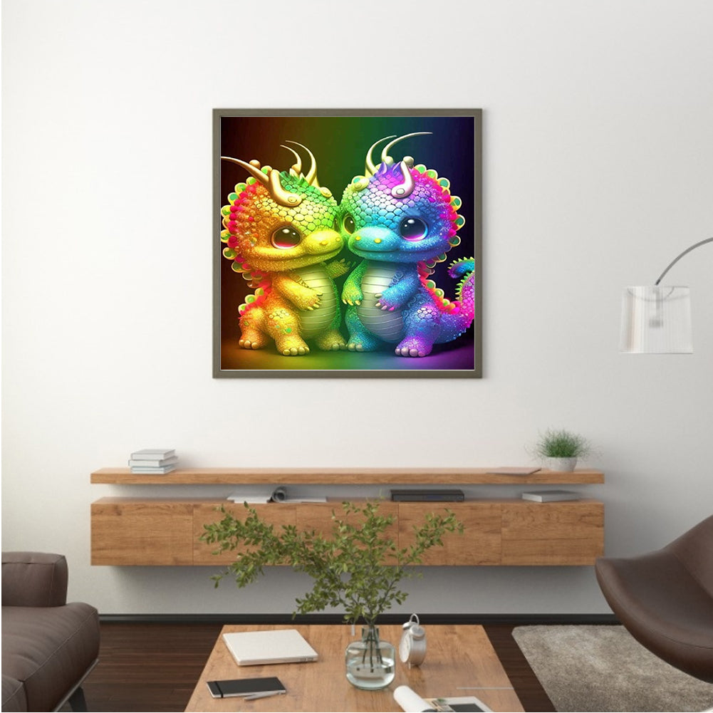 Little Dragon - Full Round Drill Diamond Painting 35*35CM