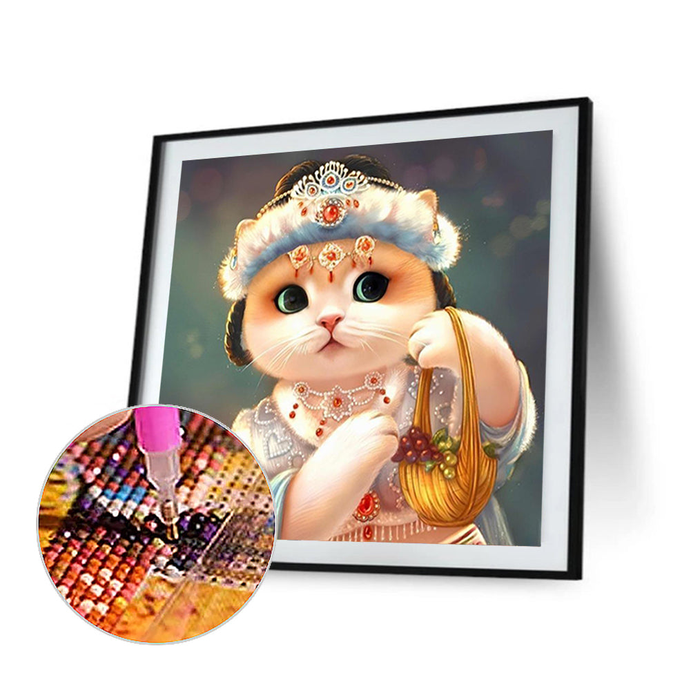 Kitten - Full Round Drill Diamond Painting 35*35CM