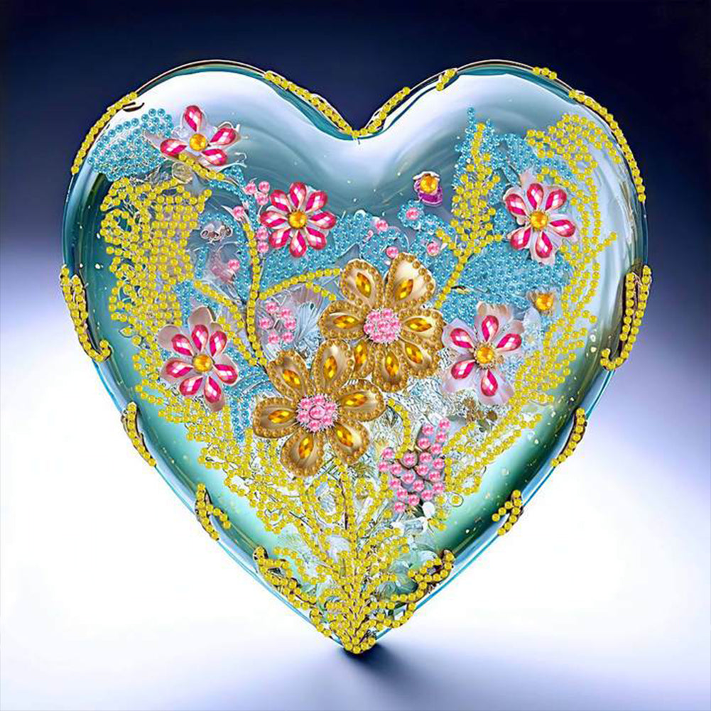 Flowers Love - Special Shaped Drill Diamond Painting 30*30CM