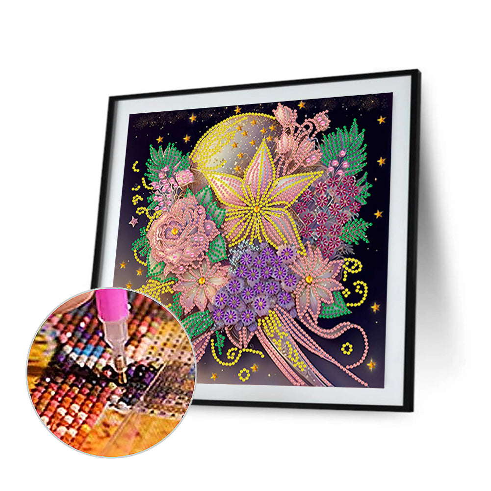 Flowers Love - Special Shaped Drill Diamond Painting 30*30CM