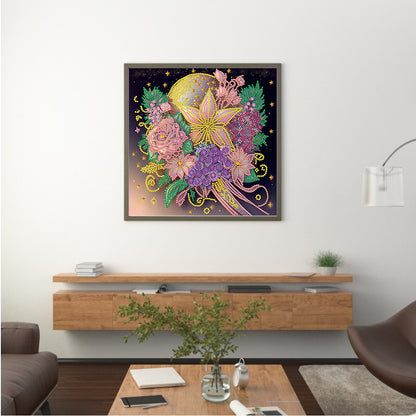 Flowers Love - Special Shaped Drill Diamond Painting 30*30CM