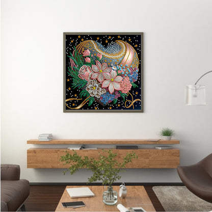 Flowers Love - Special Shaped Drill Diamond Painting 30*30CM