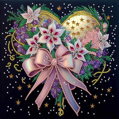 Flowers Love - Special Shaped Drill Diamond Painting 30*30CM