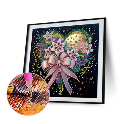 Flowers Love - Special Shaped Drill Diamond Painting 30*30CM