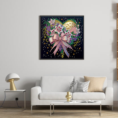 Flowers Love - Special Shaped Drill Diamond Painting 30*30CM