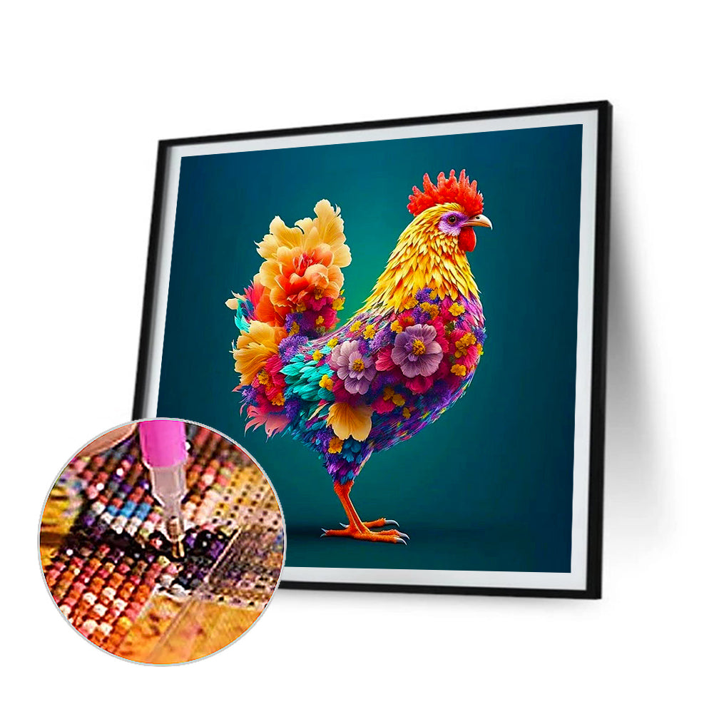 12 Zodiac Chickens - Full Round Drill Diamond Painting 30*30CM
